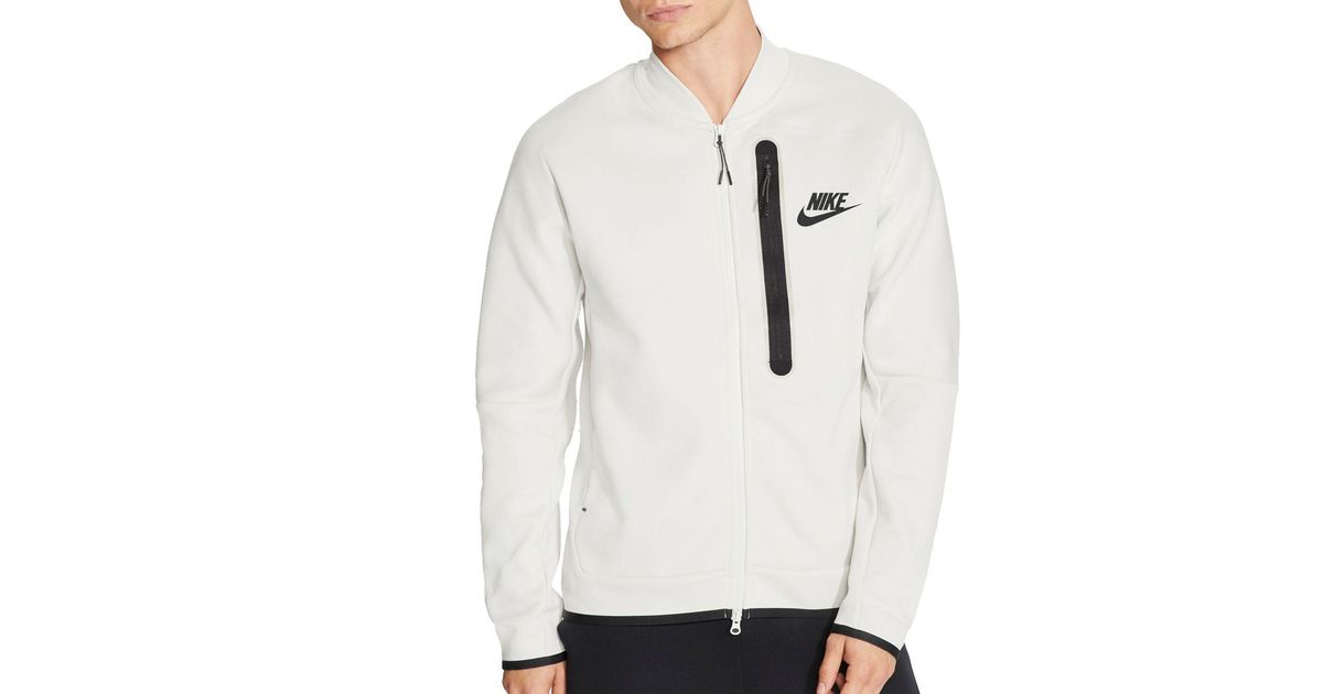 nike tech fleece jacket white