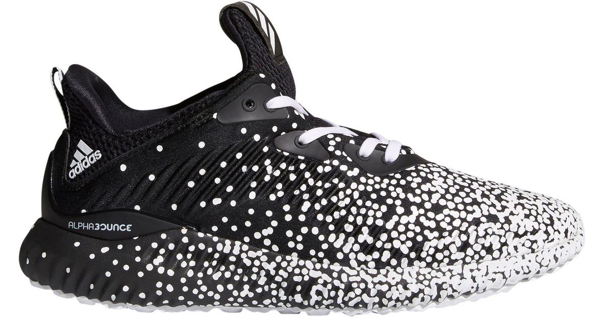 alphabounce adidas black and white