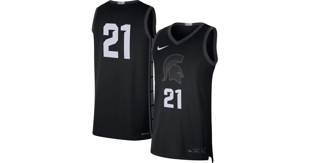 Nike Michigan State Spartans 21 Black Limited Alternate Basketball