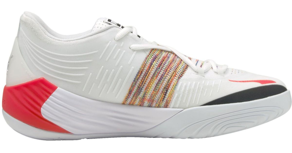 PUMA Fusion Nitro Spectra Basketball Shoes in White/Orange (White) - Lyst