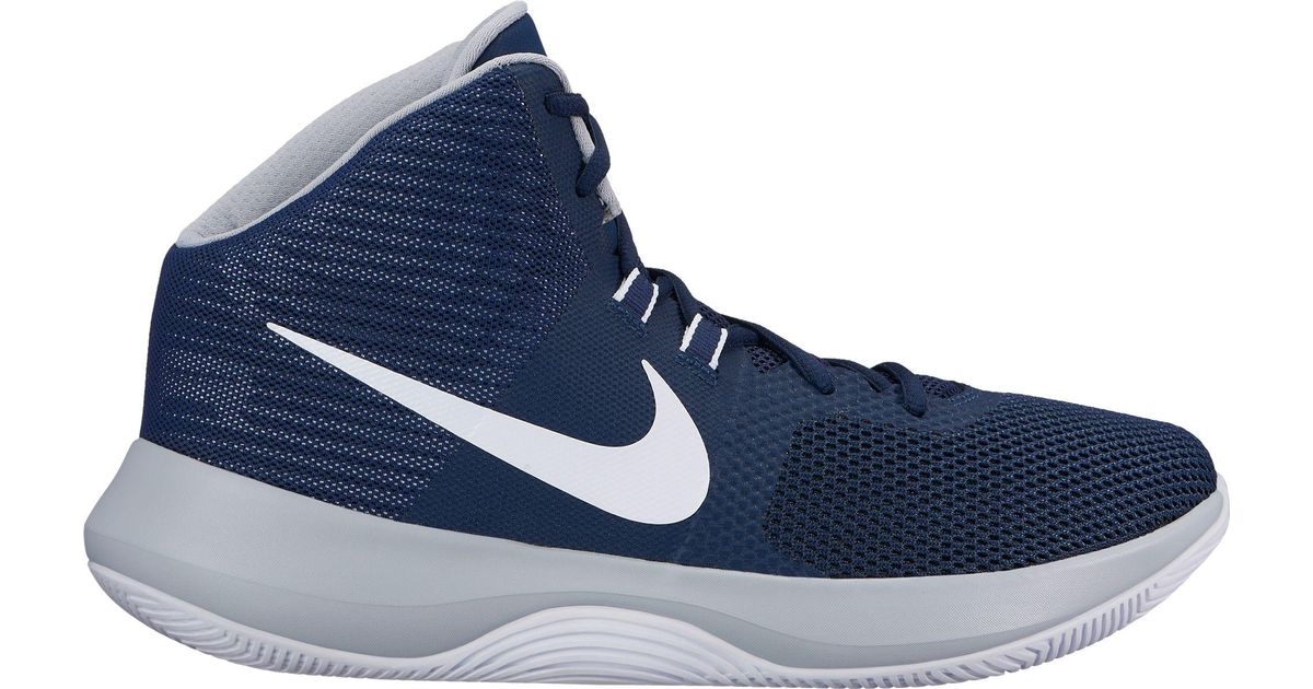 Nike Synthetic Air Precision Basketball Shoes in Midnight Navy/White ...