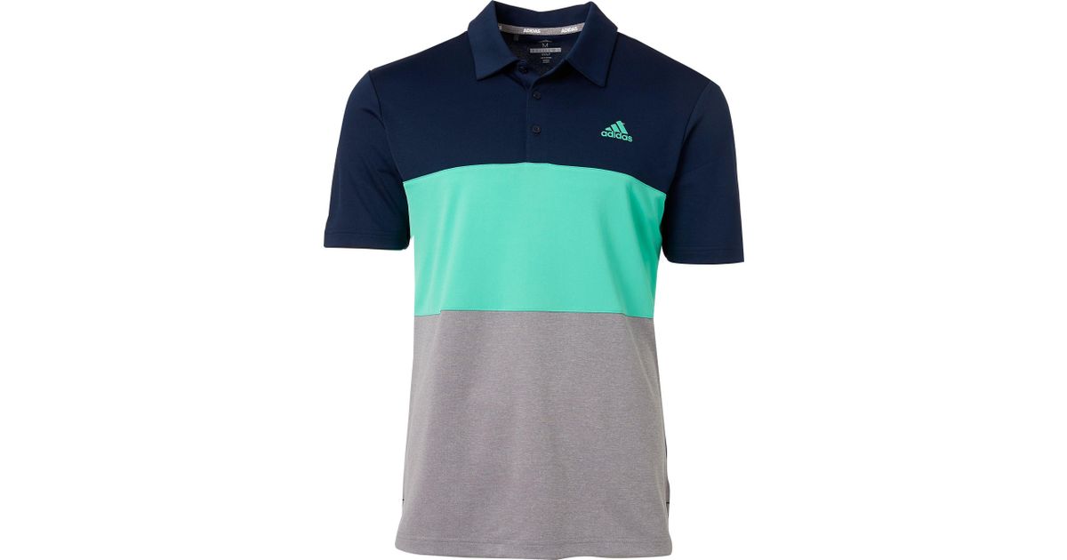 adidas men's advantage wide colorblock golf polo