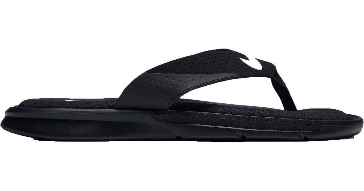 Nike Synthetic Ultra Comfort Thong Flip Flops in Black/White (Black) for Men  - Lyst