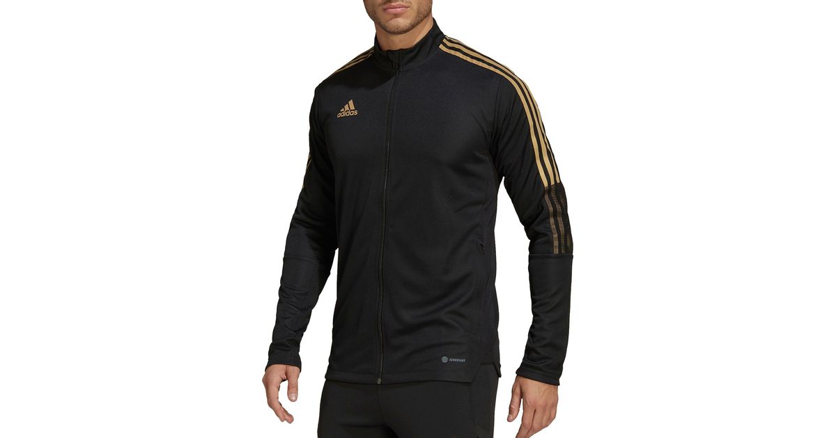 adidas Tiro Track Jacket in Black/Metallic Gold (Black) for Men Lyst