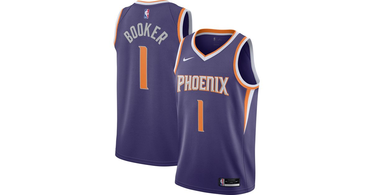 Nike Phoenix Suns Devin Booker #1 Purple Dri-fit Icon Jersey for Men - Lyst