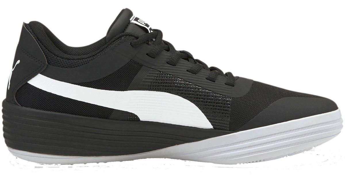 PUMA Clyde All-pro Team Basketball Shoes in Black/White (Black) - Lyst