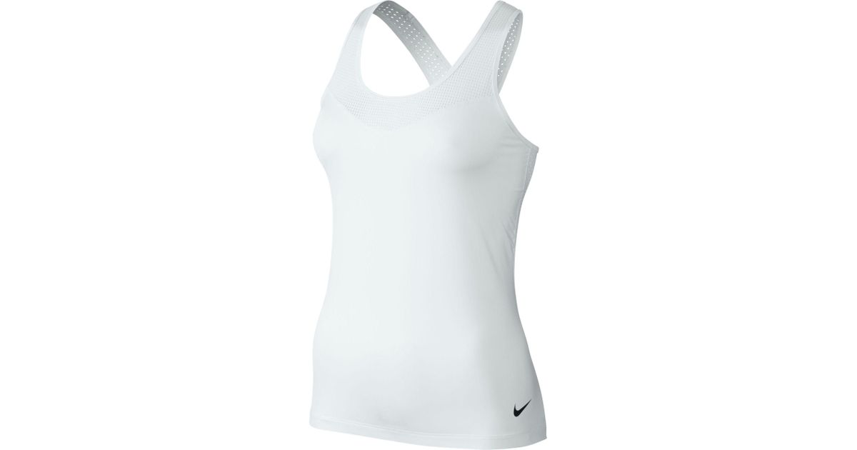 white nike compression tank