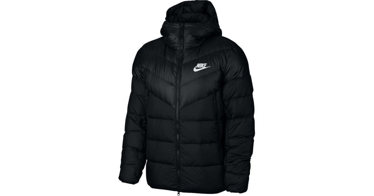 nike men's sportswear windrunner down fill hooded jacket