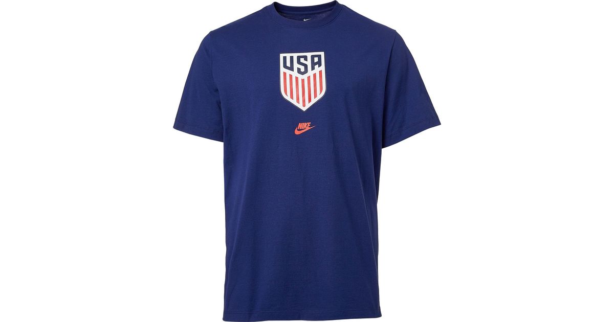 Nike Usa Soccer Crest Blue T-shirt for Men - Lyst