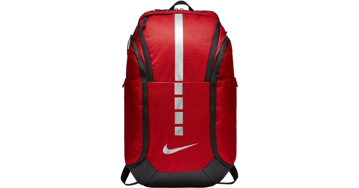 red nike hoops elite backpack