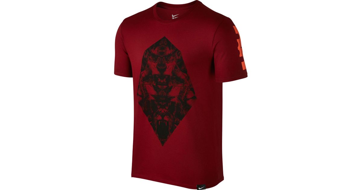 red lebron shirt