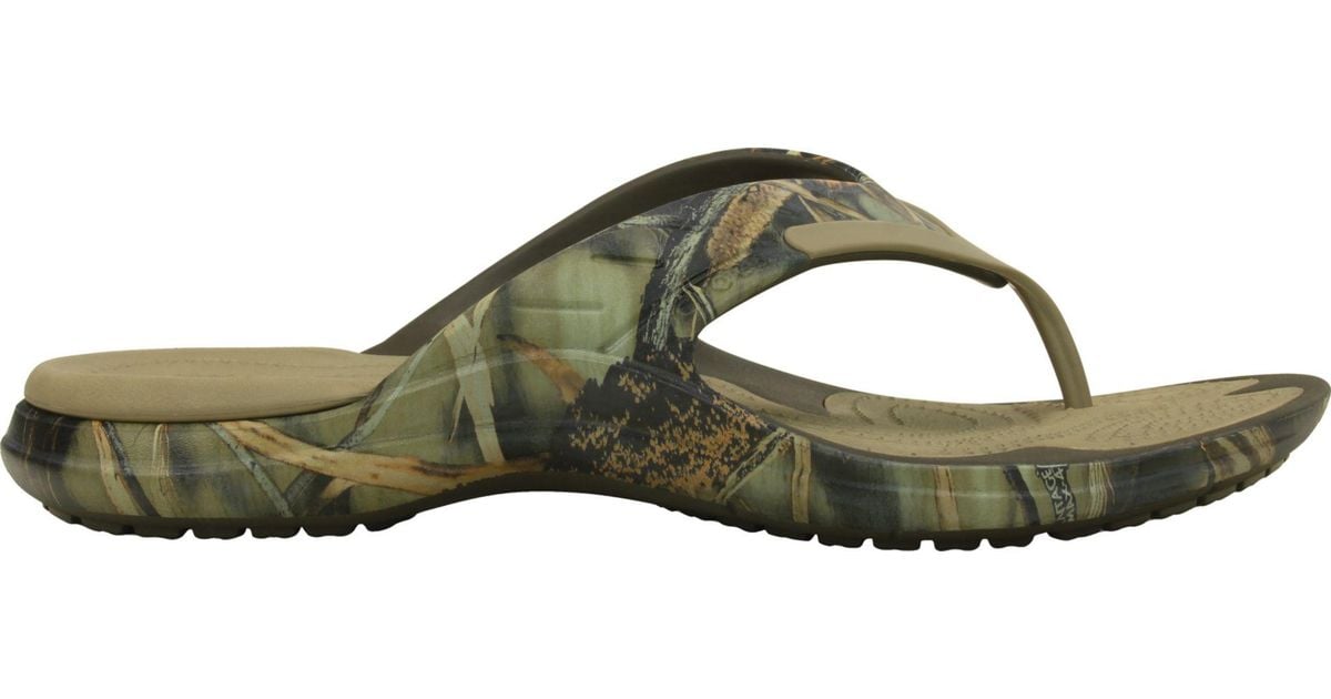 camouflage croc flip flops