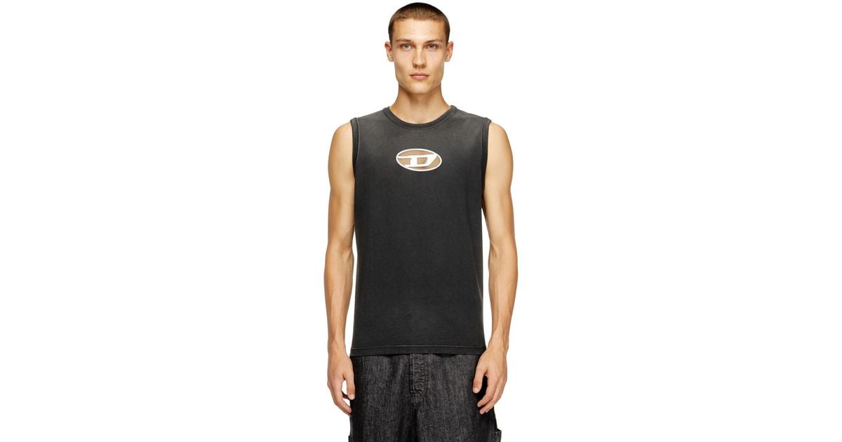 トップス Faded tank top with puffy Oval D Diesel Faded tank top with puffy Oval D - T-Shirts Mens in