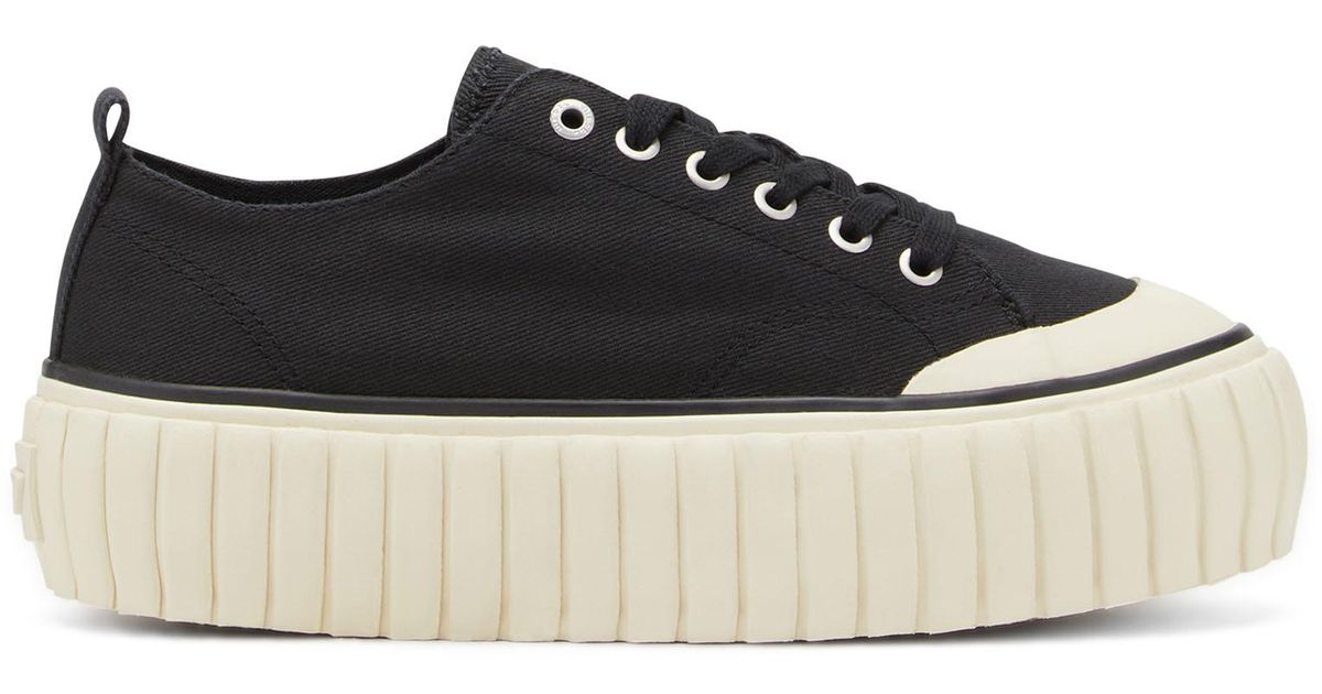 denim platform sneakers