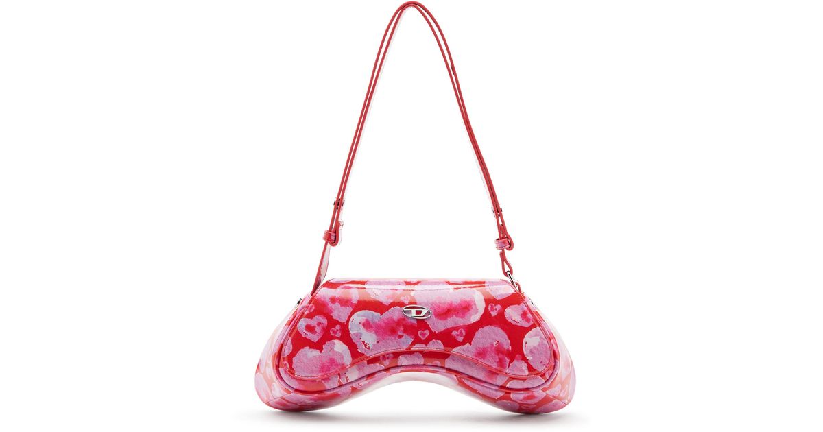 DIESEL St Valentine play crossbody Bag With All over Heart Print in Pink Lyst