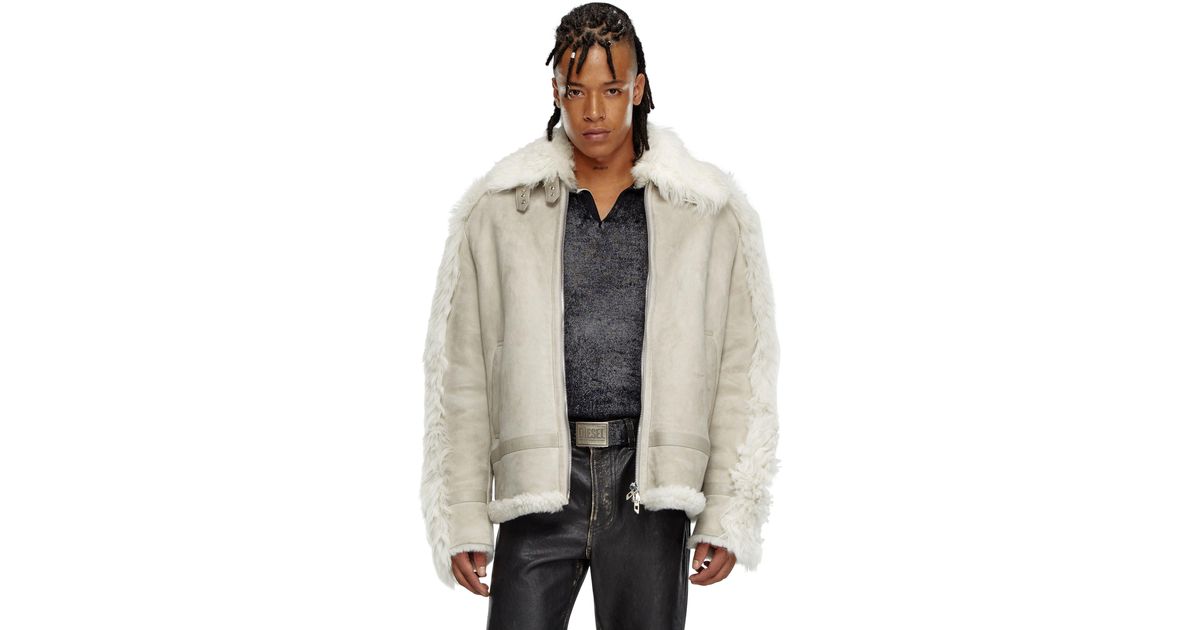 Diesel shearling coat deals