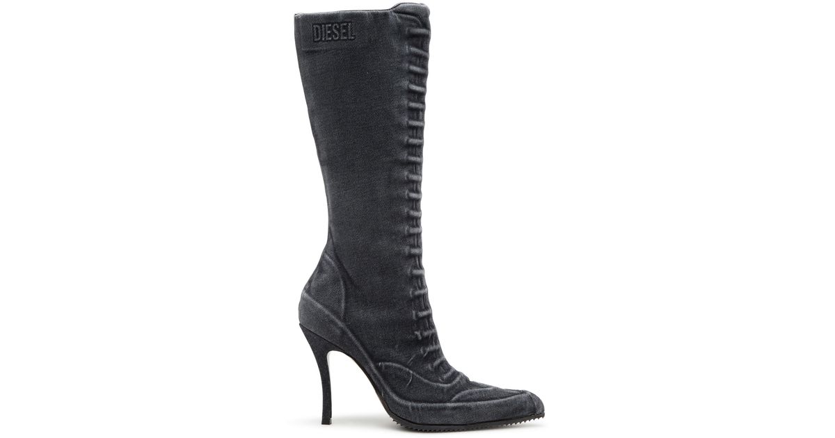 【関税込み】Diesel ブラック D-Cloud Hbt ブーツ DIESEL D-Cloud-Boot in Black | Lyst