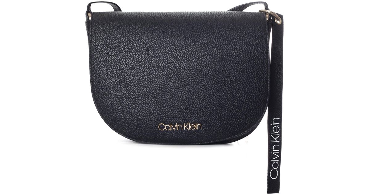 calvin klein saddle bag black