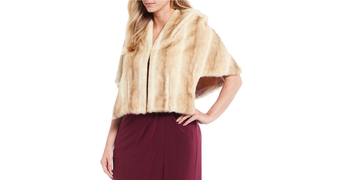 plus size faux fur shawl