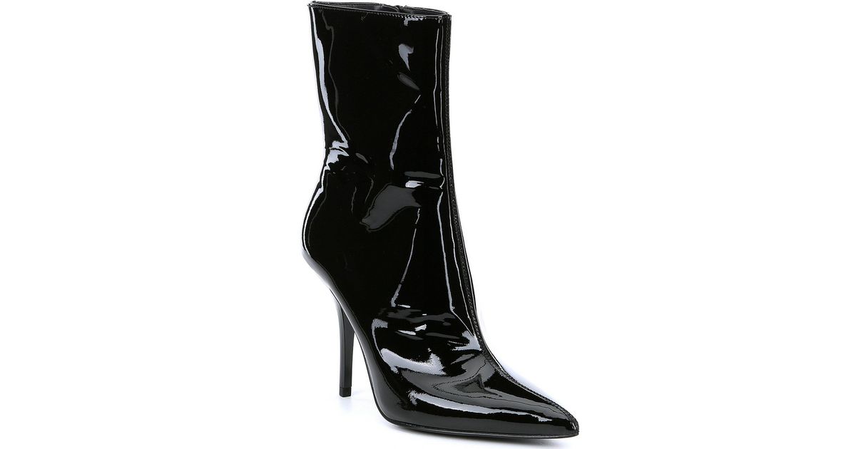 calvin klein mada patent leather bootie