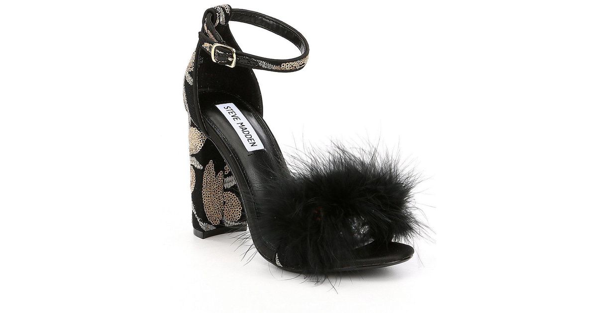 steve madden fur heels