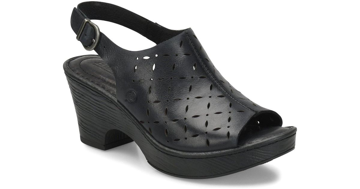 born diamond leather sling clogs