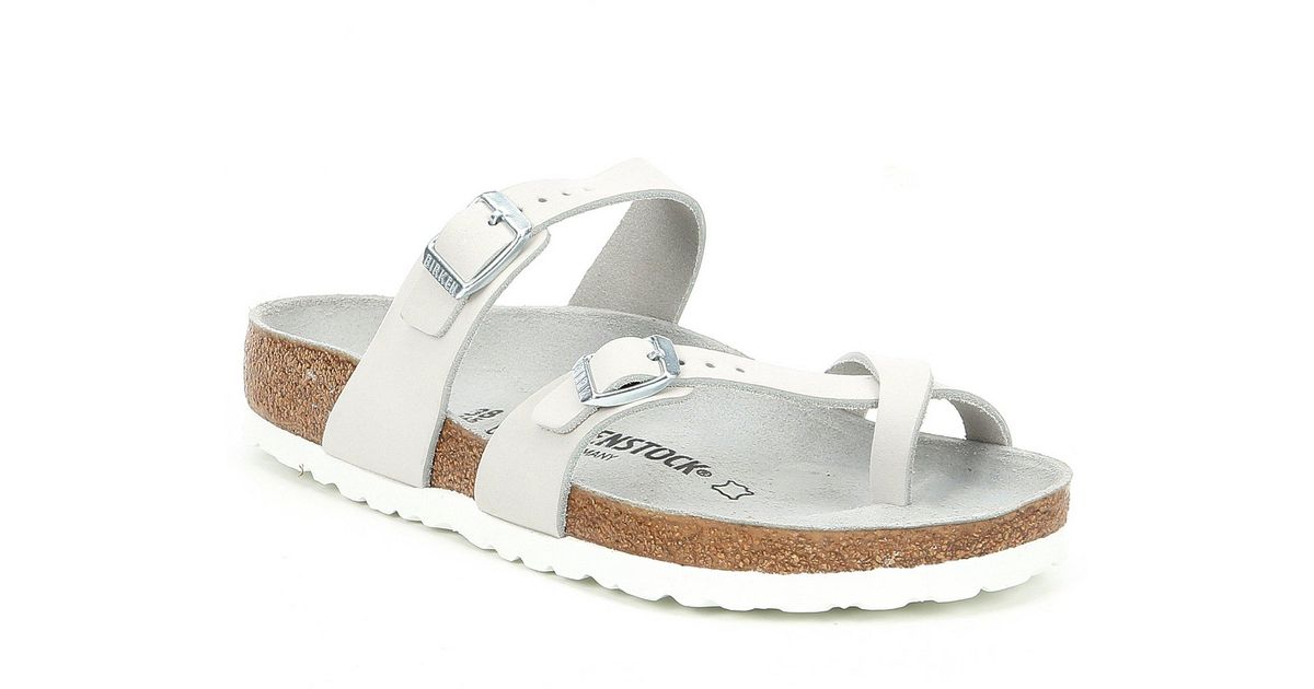 Birkenstock Mayari Nubuck Leather Sandal in White - Save 38% - Lyst