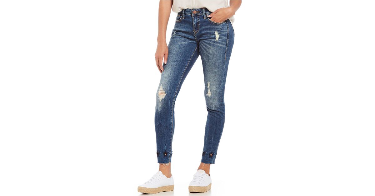 star cut out jeans