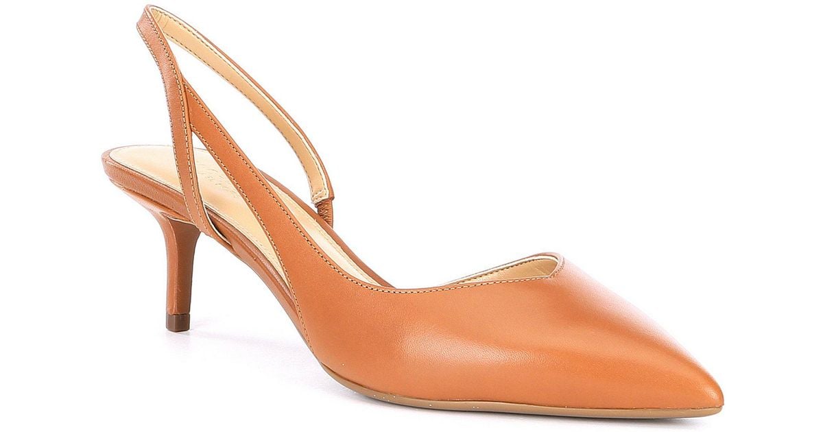 michael kors slingback kitten heels