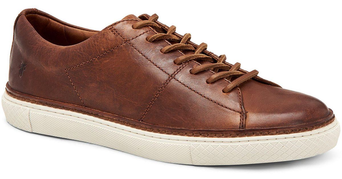 frye essex low leather sneaker