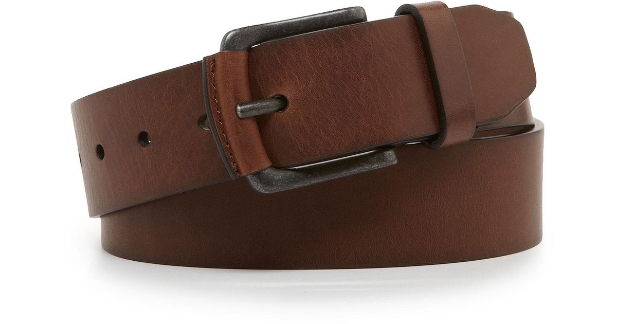 Fossil Carson Leather Belt in Brown for Men | Lyst