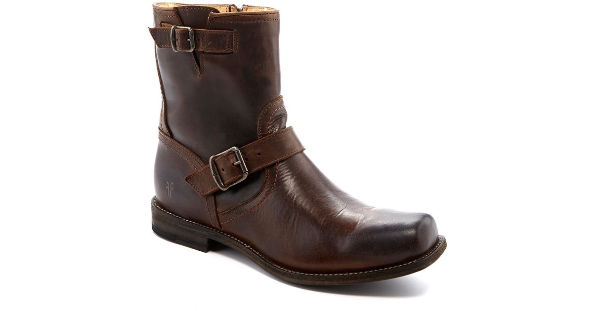 frye smith engineer boots frye smith engineer leather buckle boots in brown for frye smith engineer boots frye smith engineer leather buckle boots in brown for