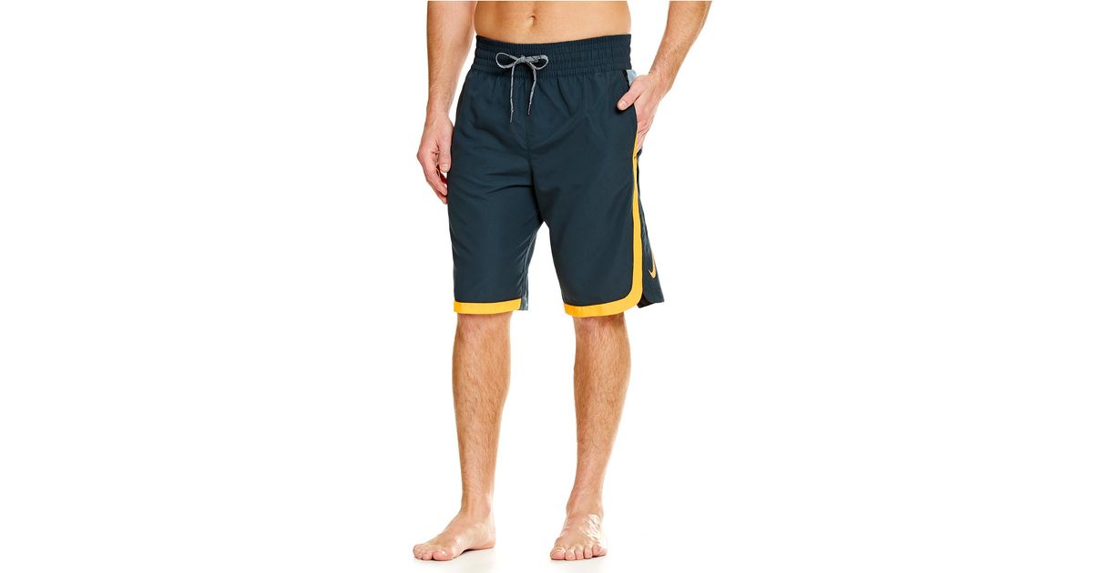 Nike Big & Tall Color Surge Beacon Volley Swim Trunks in Green for Men (Classic Charcoal) - Save
