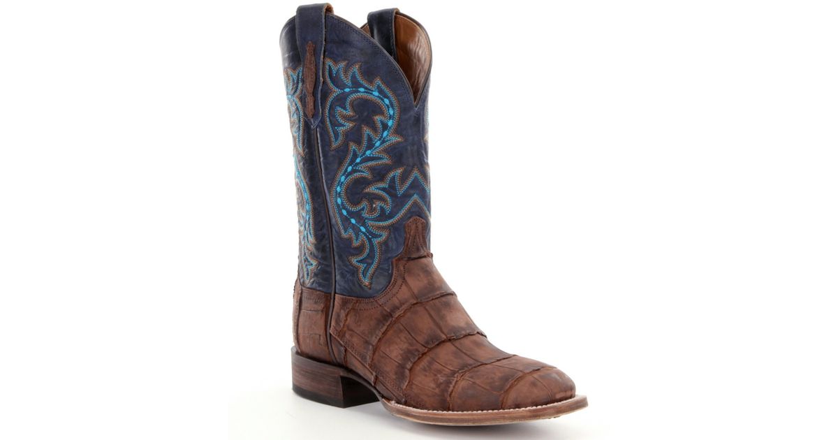lucchese brown alligator boots