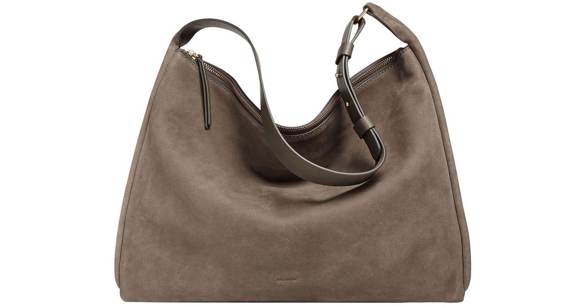 Skagen Gray Anesa Hobo Bag