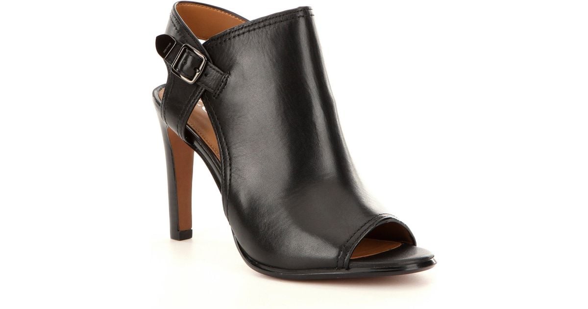 COACH Leather Iona Heel in Black/Black (Black) - Lyst