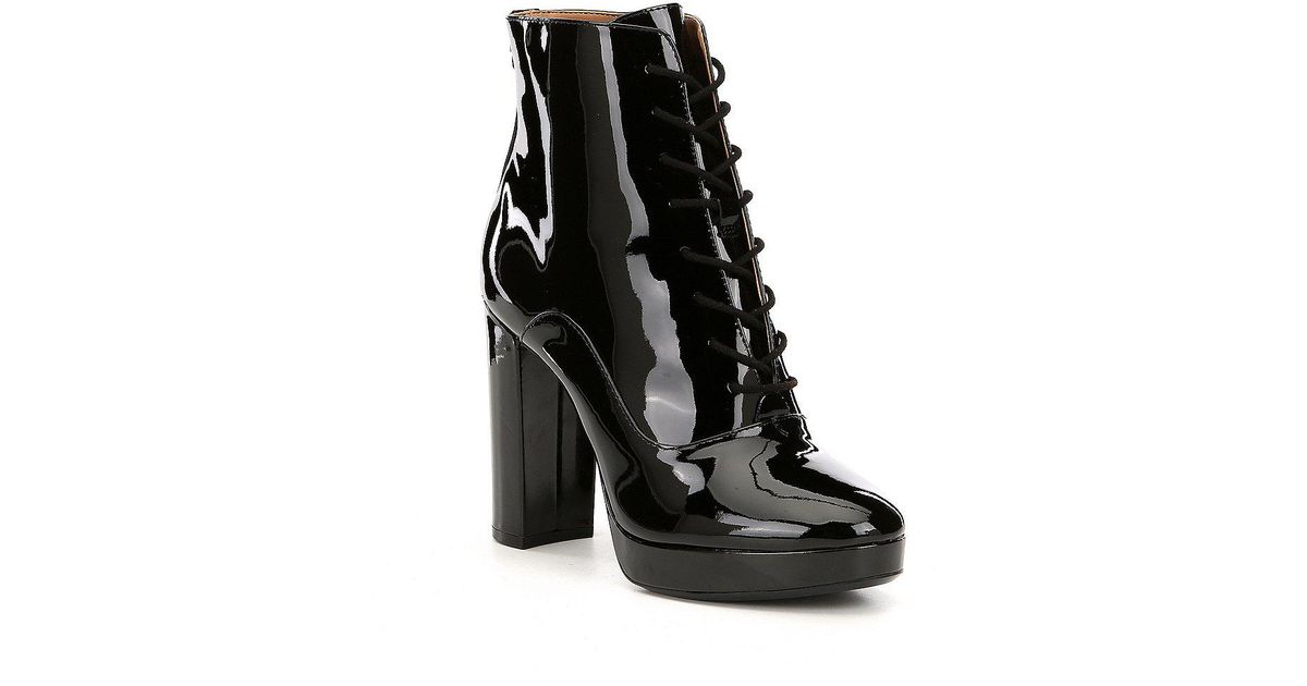 calvin klein patent leather booties