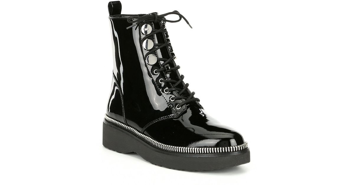 michael kors haskell combat boots black