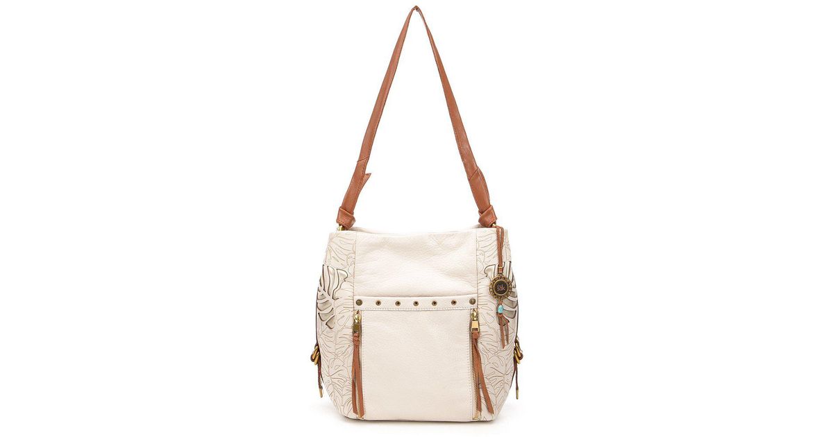 The Sak The Collective Ojai Bucket Bag Stone Leaf Cutout