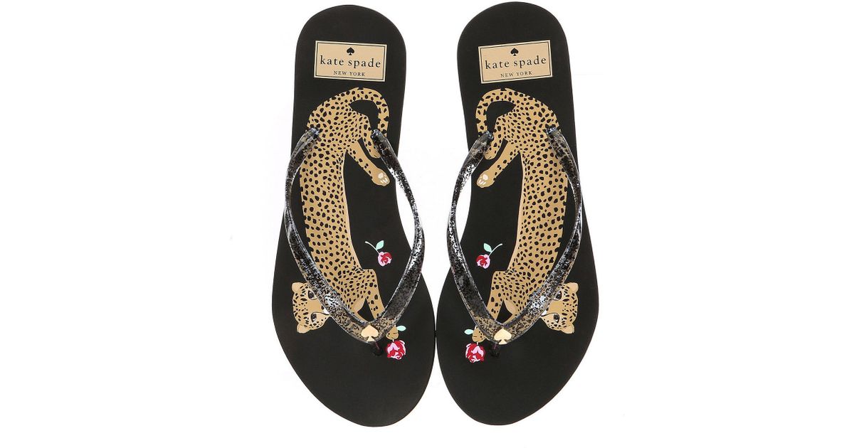kate spade leopard flip flops