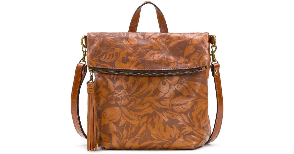 Patricia Nash Laser Floral Collection Luzille Backpack in Tan (Brown