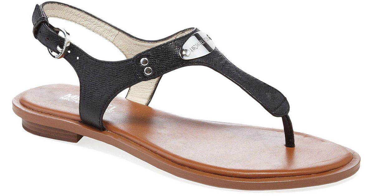 michael michael kors mk plate thong sandals