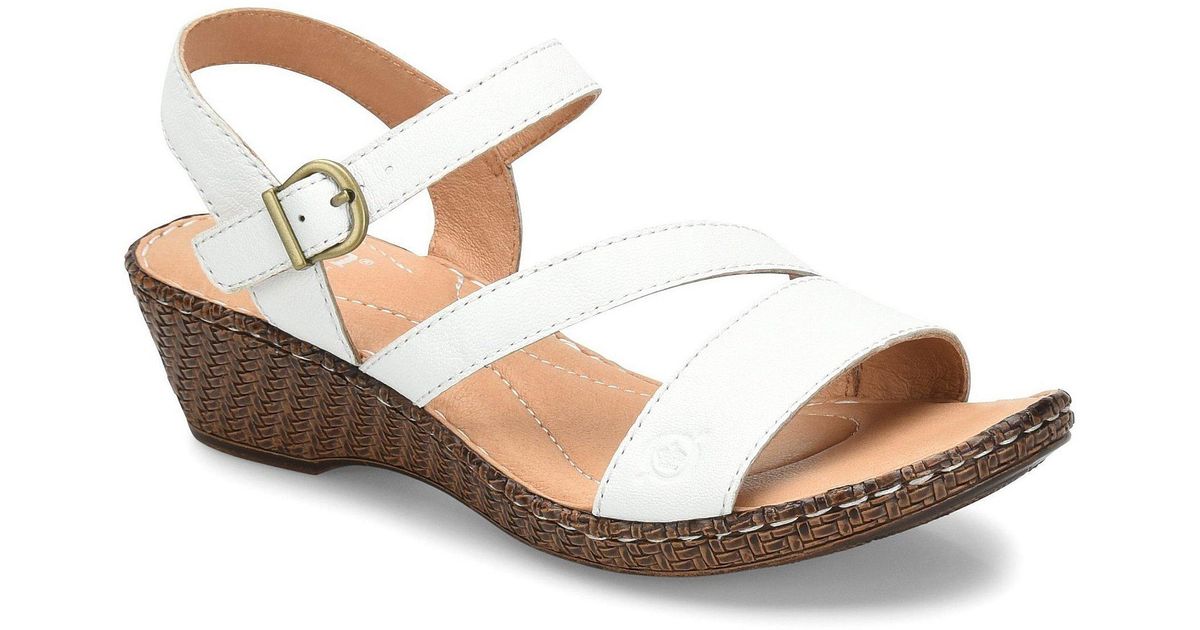 born white wedge sandals