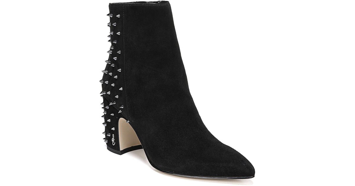 sam edelman black studded heels