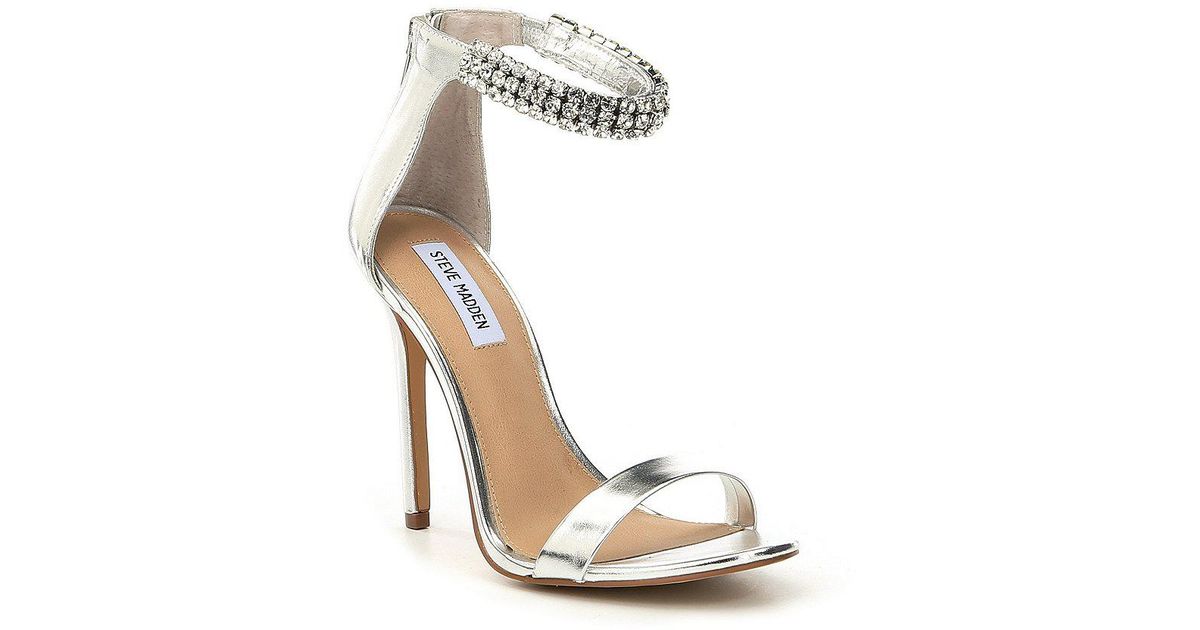 steve madden silver rhinestone heels