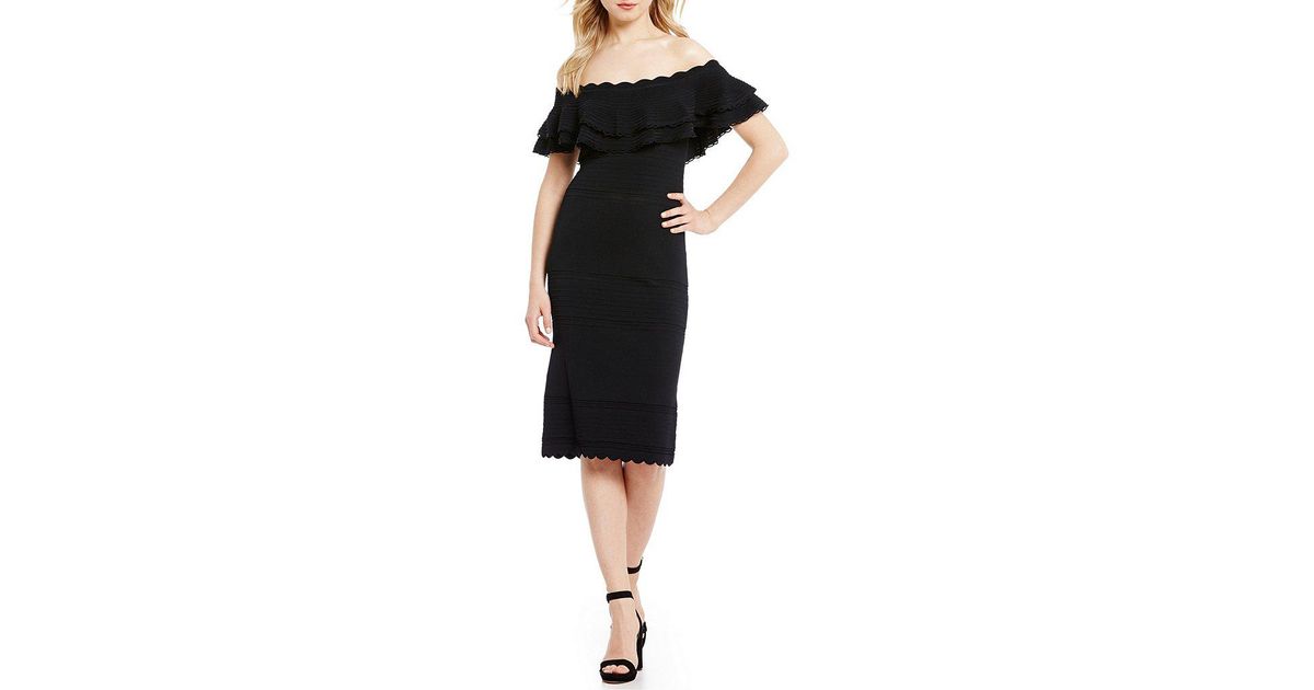 eliza j off the shoulder dress