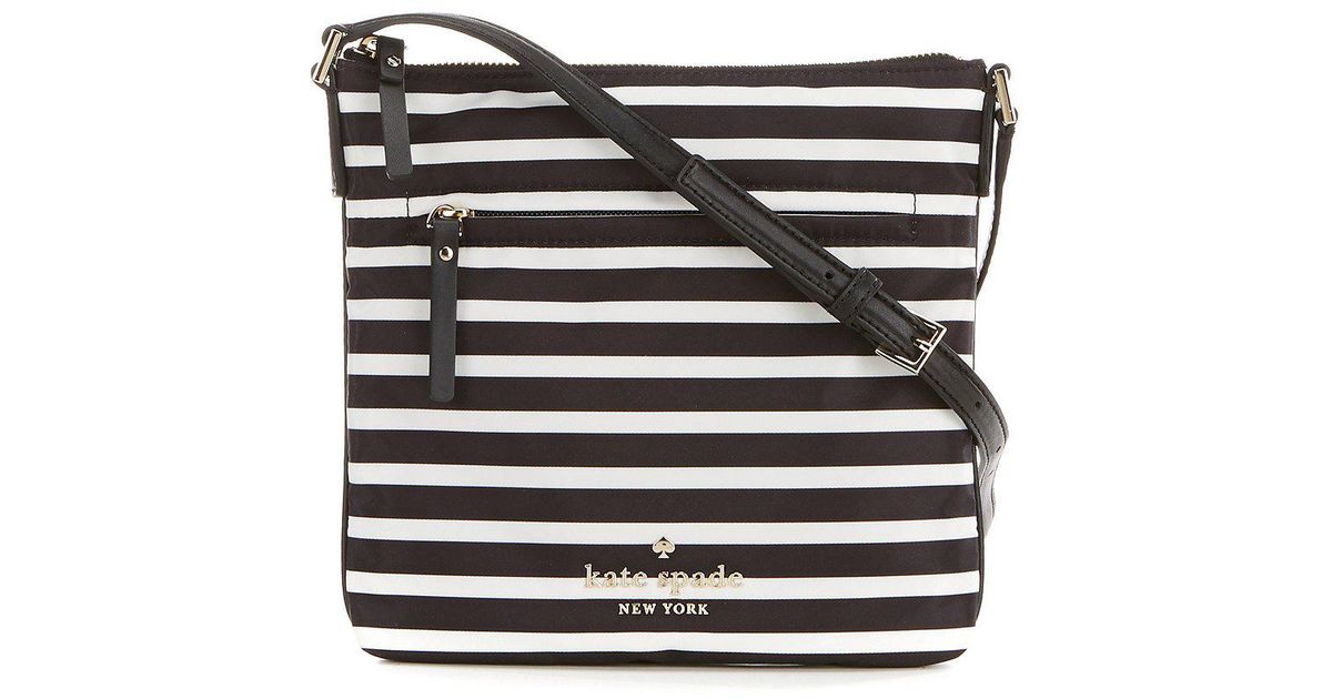 Lyst Kate Spade Watson Lane Hester Striped Cross Body Bag In Black