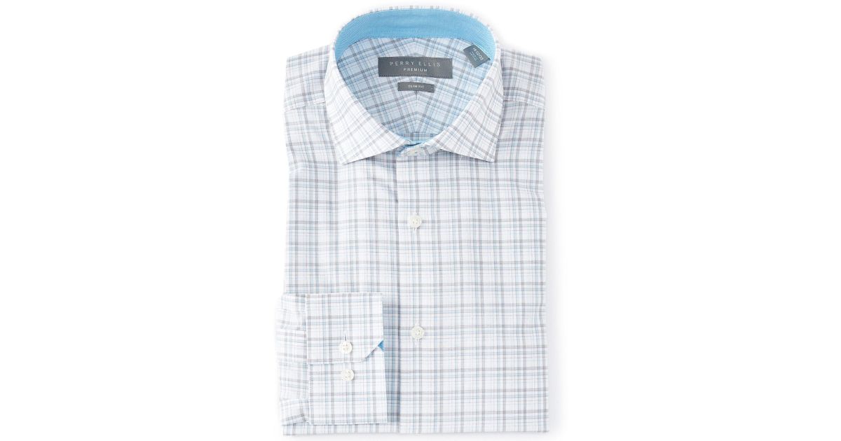 Alfa Perry Trim Fit Black Gingham Check Spread Collar Cotton Dress Shirt