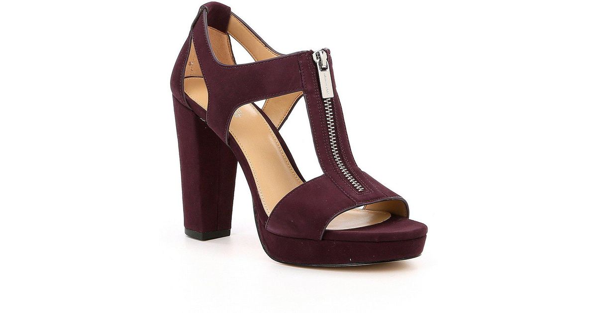 michael kors heels purple