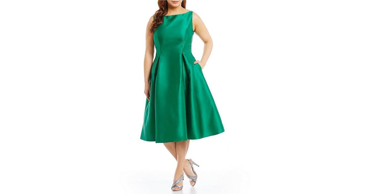 adrianna papell emerald green dress